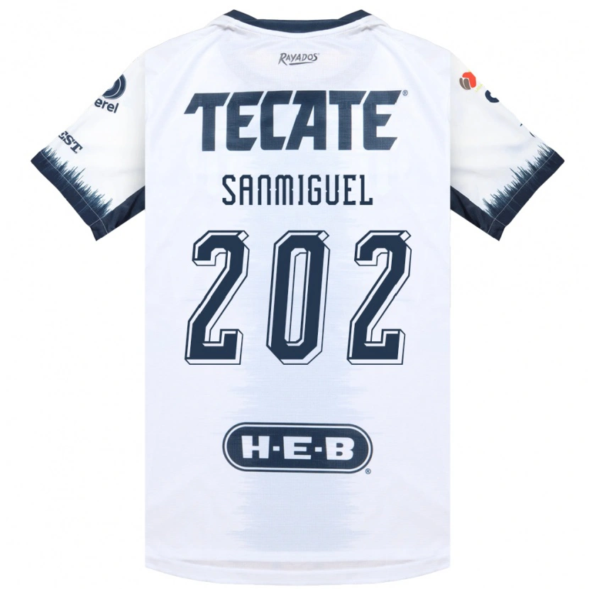 Danxen Criança Camisola Carlos Sanmiguel #202 Branco Azul Tinta Vermelho Alternativa 2026/27 Camisa