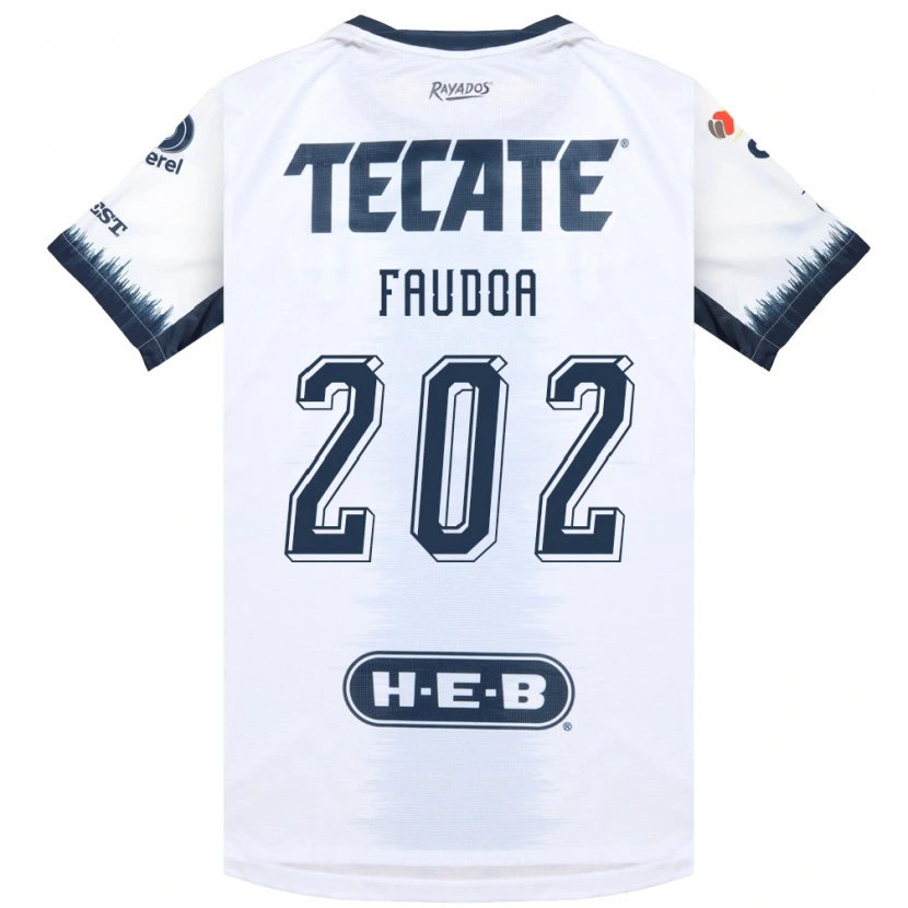 Danxen Criança Camisola Juan Faudoa #202 Branco Azul Tinta Vermelho Alternativa 2026/27 Camisa