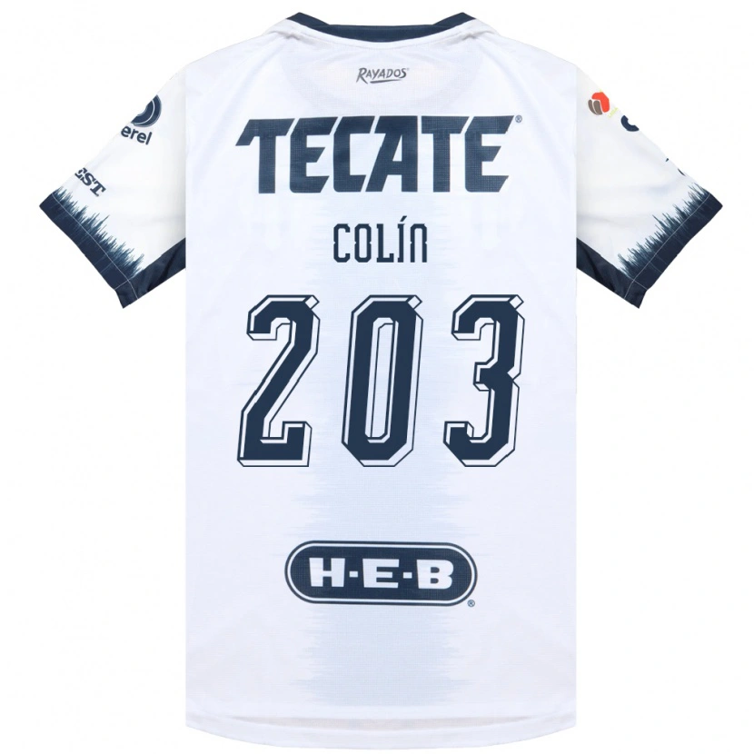 Danxen Criança Camisola Luis Colín #203 Branco Azul Tinta Vermelho Alternativa 2026/27 Camisa