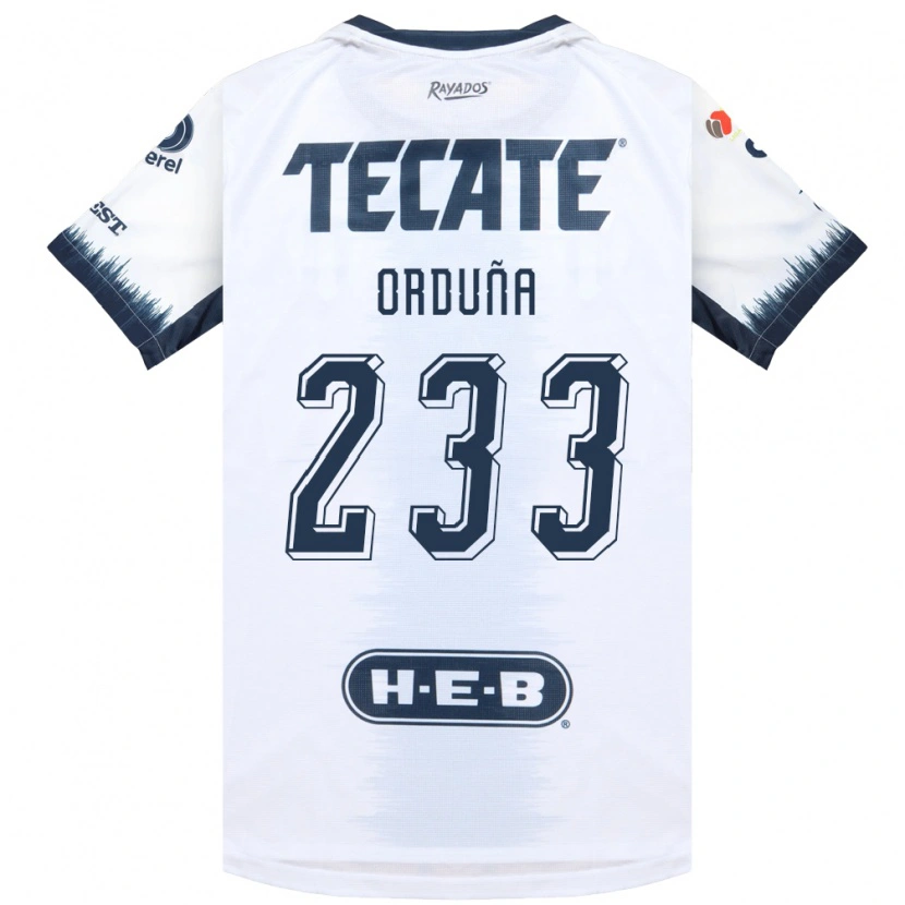 Danxen Criança Camisola Jonathan Orduña #233 Branco Azul Tinta Vermelho Alternativa 2026/27 Camisa