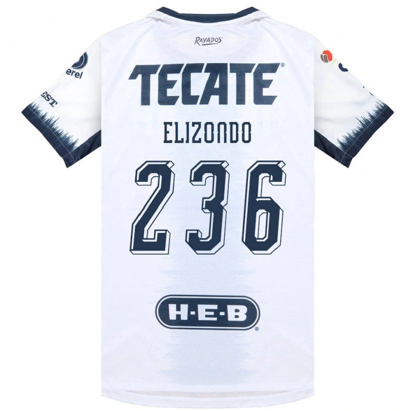 Danxen Criança Camisola Javier Elizondo #236 Branco Azul Tinta Vermelho Alternativa 2026/27 Camisa