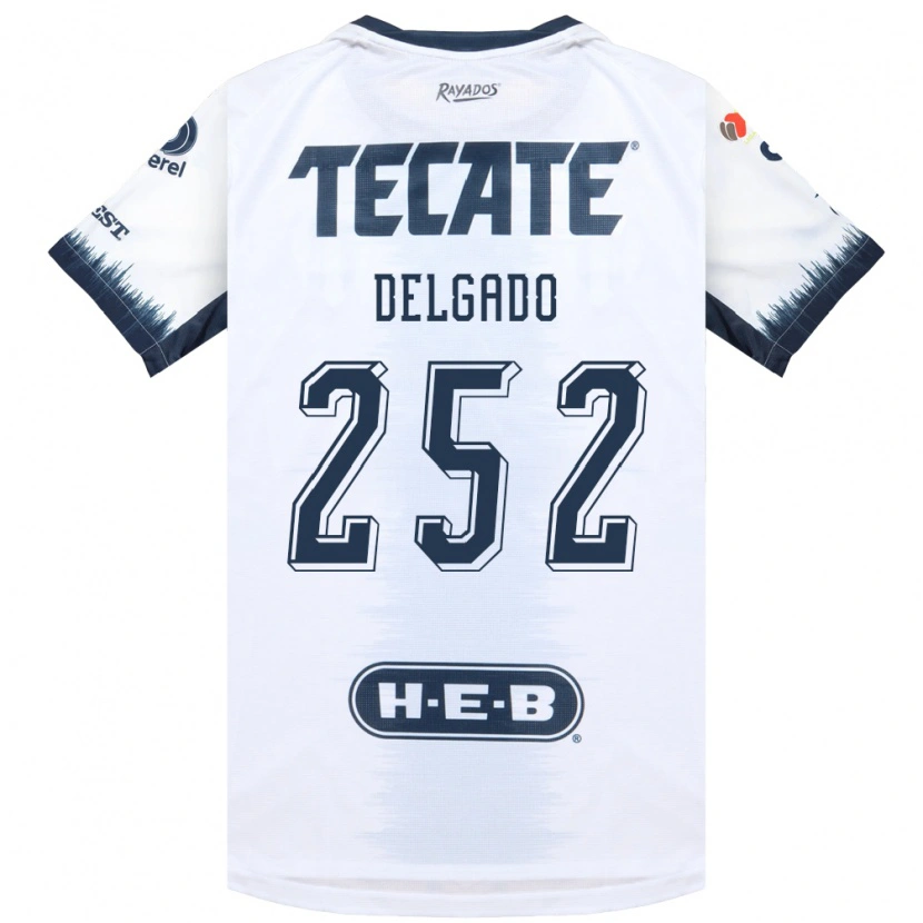 Danxen Criança Camisola Jorge Delgado #252 Branco Azul Tinta Vermelho Alternativa 2026/27 Camisa