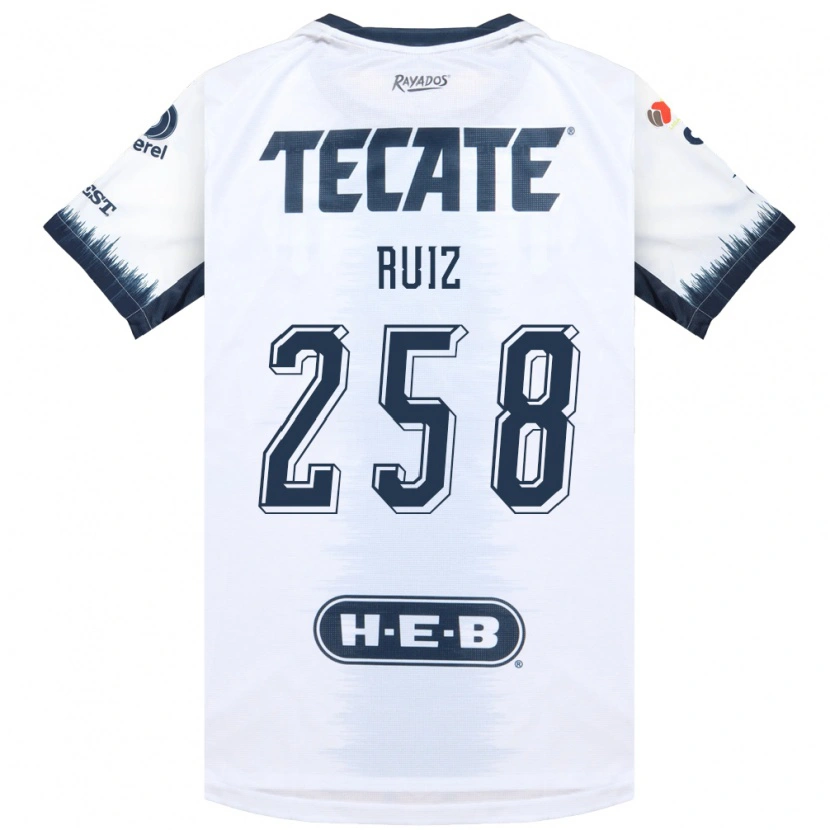 Danxen Criança Camisola Diego Ruiz #258 Branco Azul Tinta Vermelho Alternativa 2026/27 Camisa