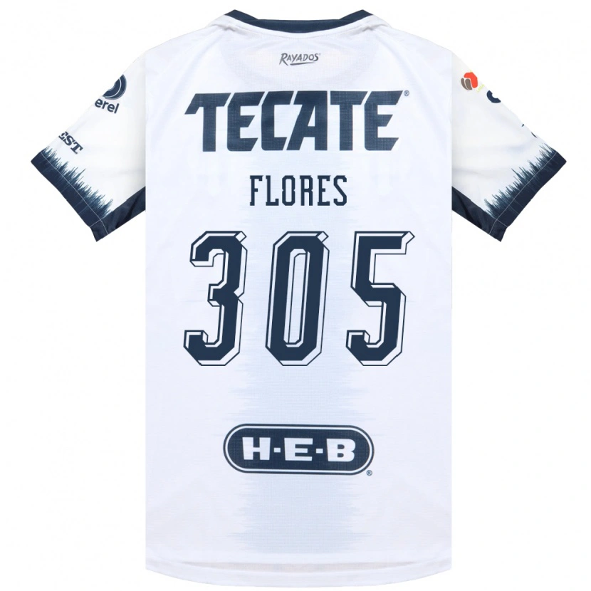 Danxen Criança Camisola Santiago Flores #305 Branco Azul Tinta Vermelho Alternativa 2026/27 Camisa