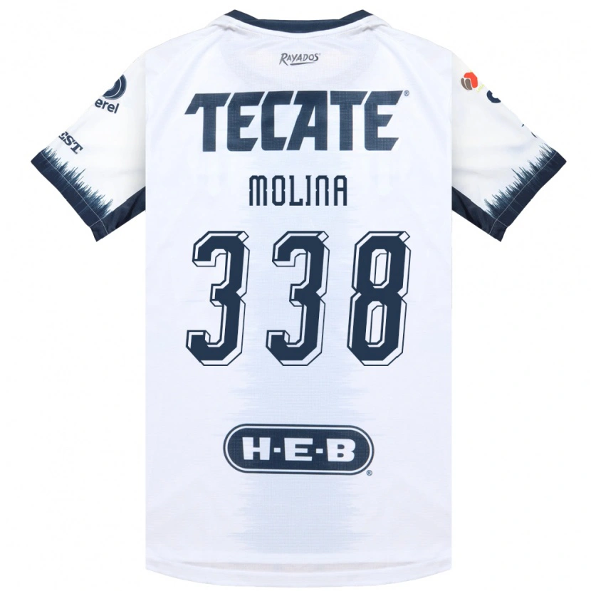 Danxen Criança Camisola Johann Molina #338 Branco Azul Tinta Vermelho Alternativa 2026/27 Camisa