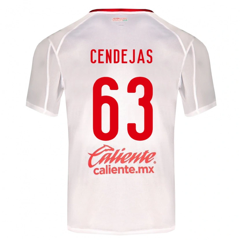 Danxen Criança Camisola Matías Cendejas #63 Branco Verde Vermelho Alternativa 2026/27 Camisa