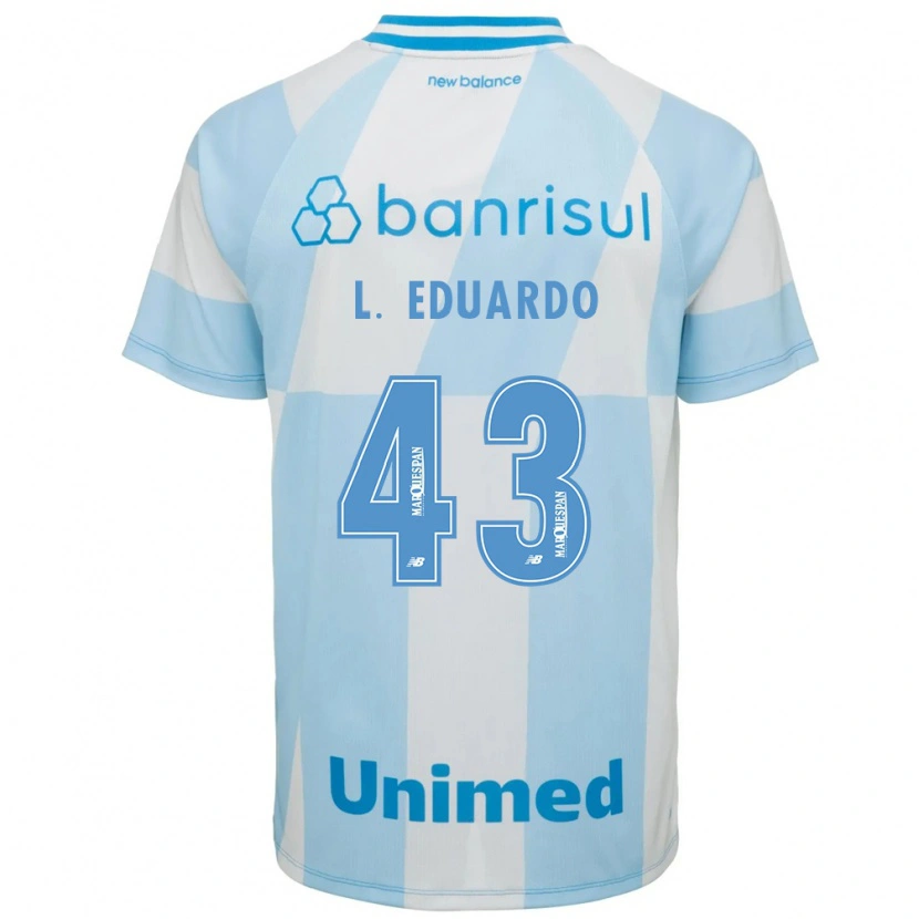 Danxen Criança Camisola Luis Eduardo #43 Azul Claro Branco Alternativa 2026/27 Camisa
