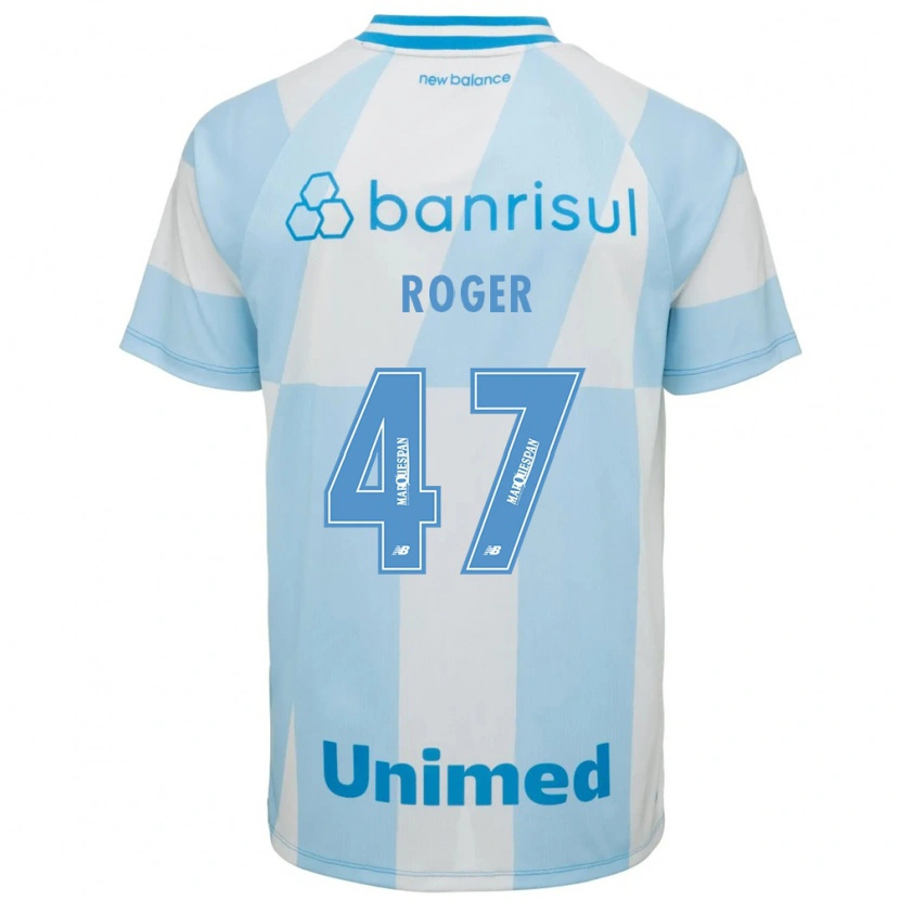 Danxen Criança Camisola Roger Dias Fernandes #47 Azul Claro Branco Alternativa 2026/27 Camisa