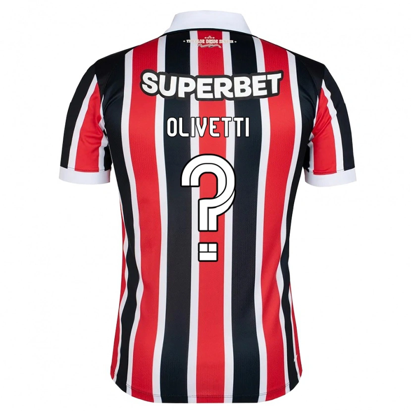 Danxen Criança Camisola Andrey Olivetti #0 Vermelho Branco Preto Alternativa 2026/27 Camisa
