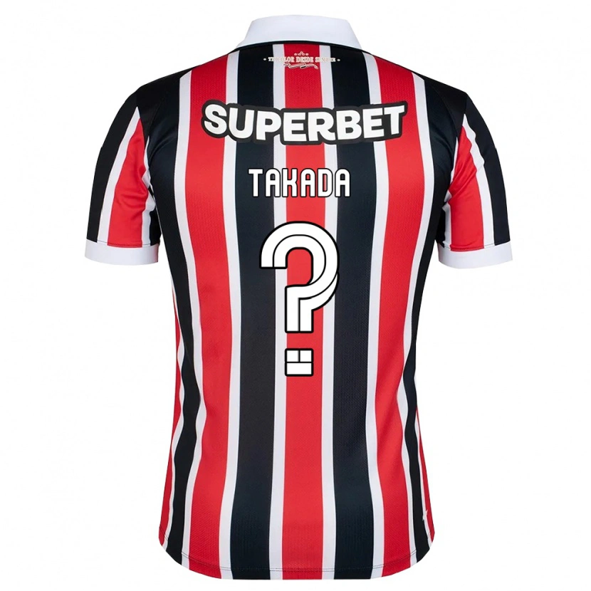 Danxen Criança Camisola Caique Yotsuo Bernardo Takada #0 Vermelho Branco Preto Alternativa 2026/27 Camisa
