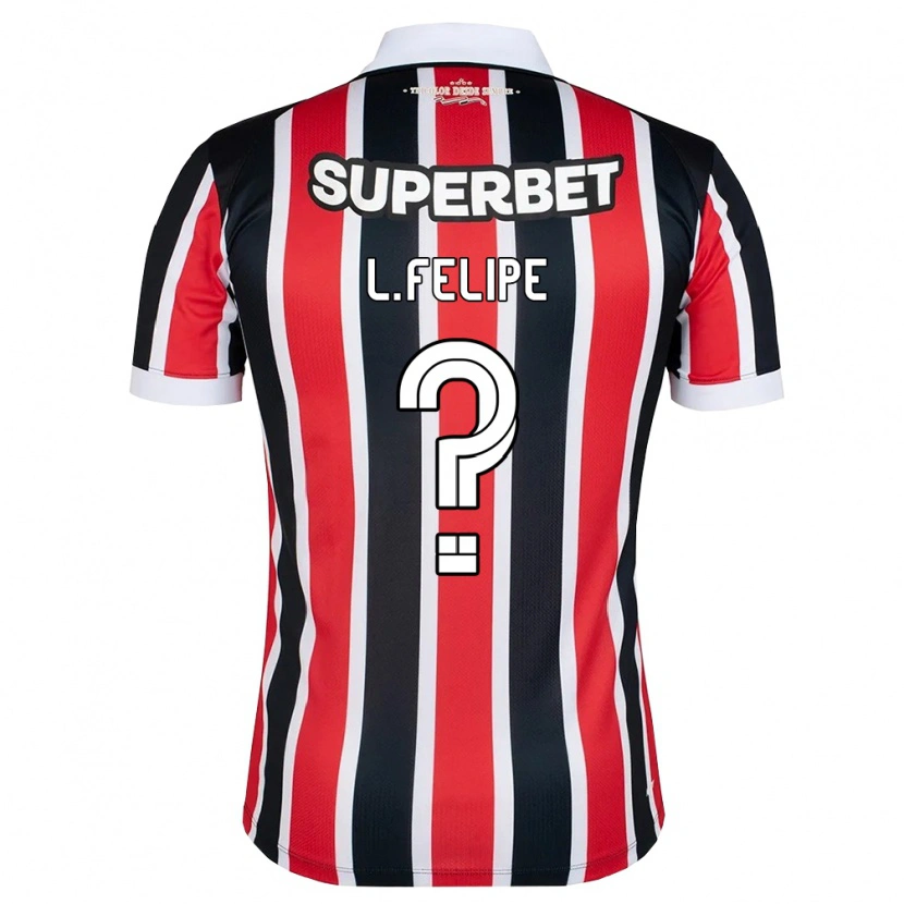 Danxen Criança Camisola Luis Felipe #0 Vermelho Branco Preto Alternativa 2026/27 Camisa