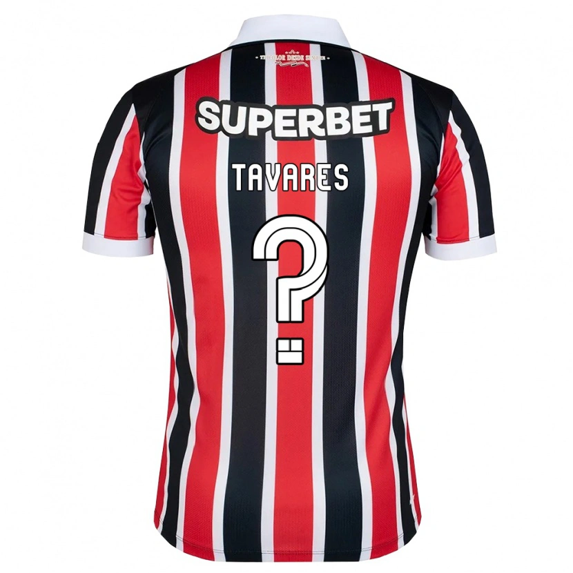 Danxen Criança Camisola Junior Tavares #0 Vermelho Branco Preto Alternativa 2026/27 Camisa