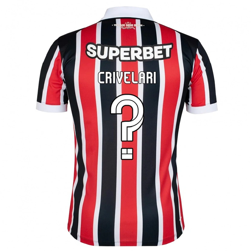 Danxen Criança Camisola Giovanna Crivelari #0 Vermelho Branco Preto Alternativa 2026/27 Camisa