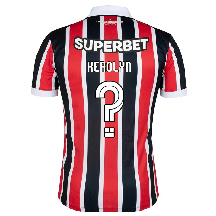Danxen Criança Camisola Júlia Kerolyn #0 Vermelho Branco Preto Alternativa 2026/27 Camisa