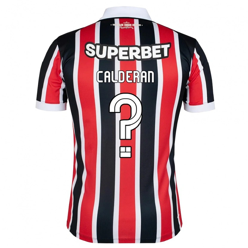 Danxen Criança Camisola Bruna Calderan #0 Vermelho Branco Preto Alternativa 2026/27 Camisa