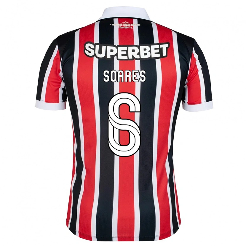 Danxen Criança Camisola Jéssica Soares #6 Vermelho Branco Preto Alternativa 2026/27 Camisa