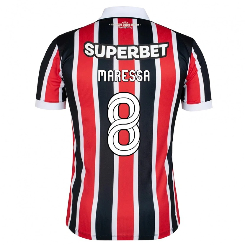 Danxen Criança Camisola Maressa #8 Vermelho Branco Preto Alternativa 2026/27 Camisa