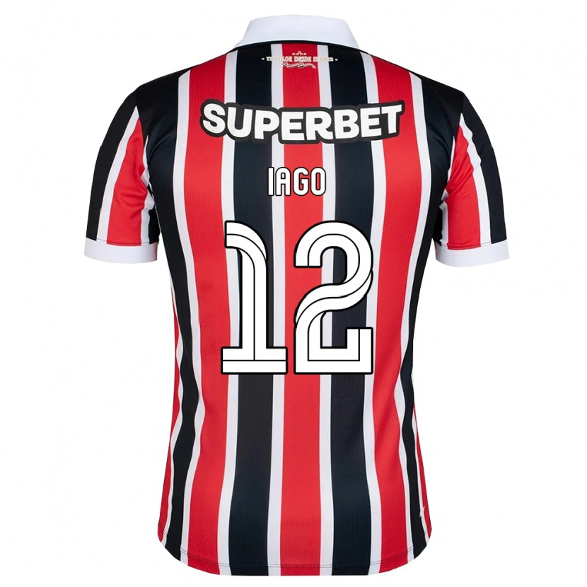Danxen Criança Camisola Iago Amaral Borduchi #12 Vermelho Branco Preto Alternativa 2026/27 Camisa