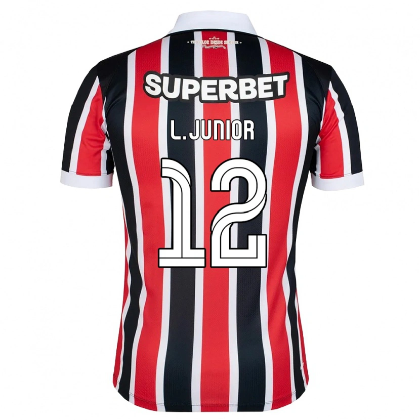 Danxen Criança Camisola Luciano Anacleto Junior #12 Vermelho Branco Preto Alternativa 2026/27 Camisa