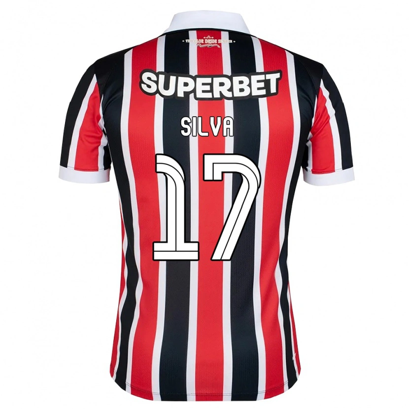 Danxen Criança Camisola André Silva #17 Vermelho Branco Preto Alternativa 2026/27 Camisa