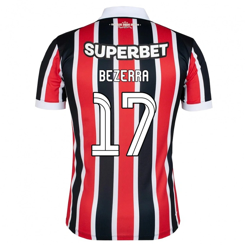 Danxen Criança Camisola Pedro Bezerra #17 Vermelho Branco Preto Alternativa 2026/27 Camisa