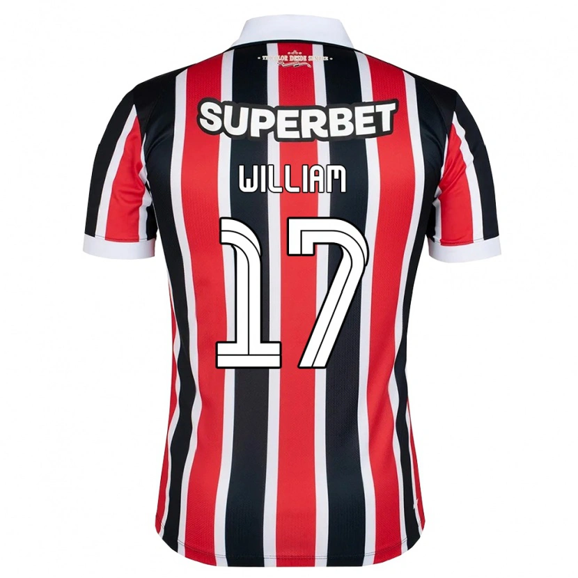 Danxen Criança Camisola William #17 Vermelho Branco Preto Alternativa 2026/27 Camisa