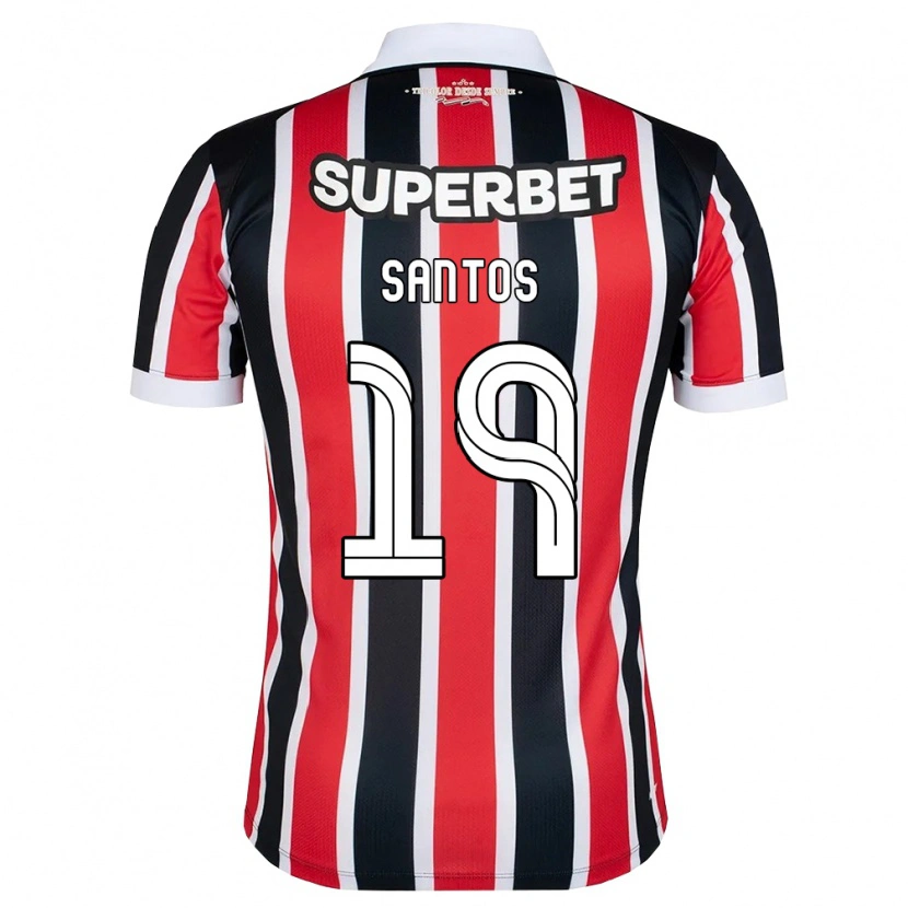 Danxen Criança Camisola Kaio Santos #19 Vermelho Branco Preto Alternativa 2026/27 Camisa