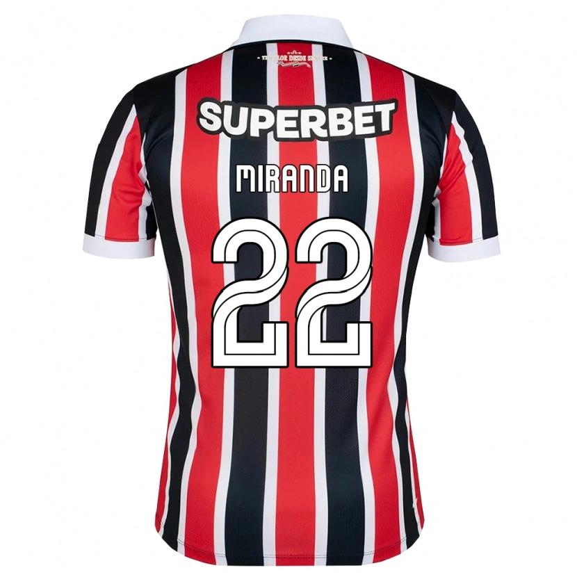 Danxen Criança Camisola Miranda #22 Vermelho Branco Preto Alternativa 2026/27 Camisa