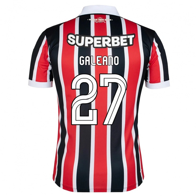 Danxen Criança Camisola Antonio Galeano #27 Vermelho Branco Preto Alternativa 2026/27 Camisa