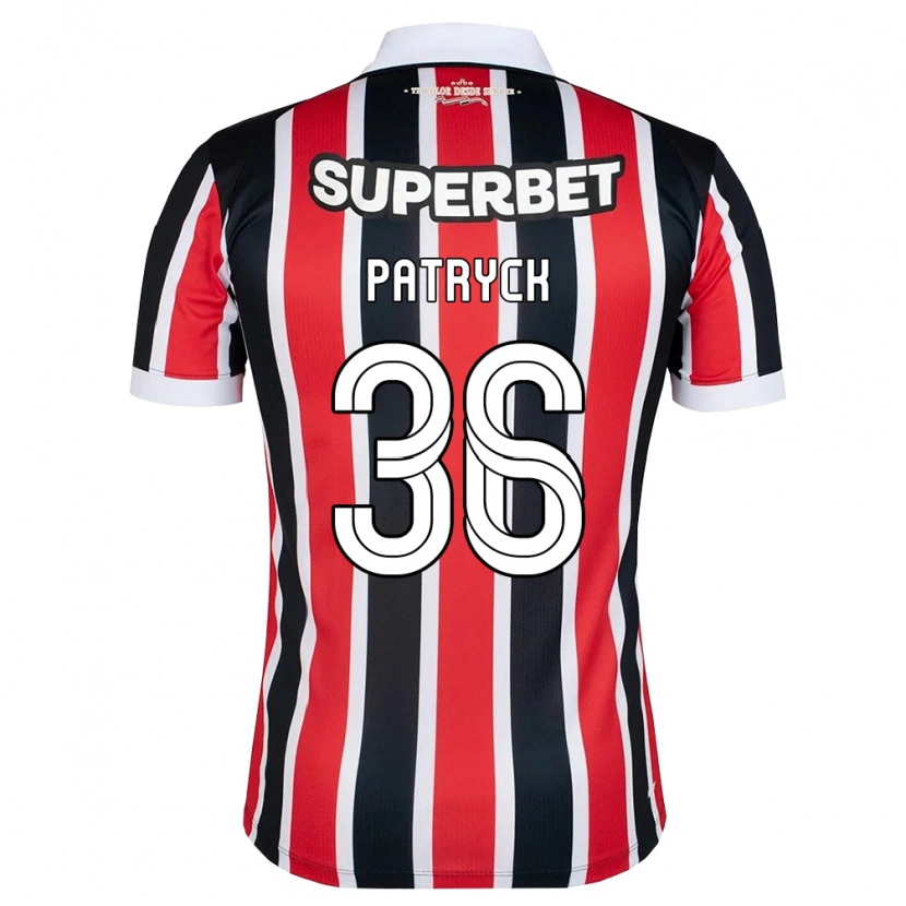 Danxen Criança Camisola Patryck #36 Vermelho Branco Preto Alternativa 2026/27 Camisa