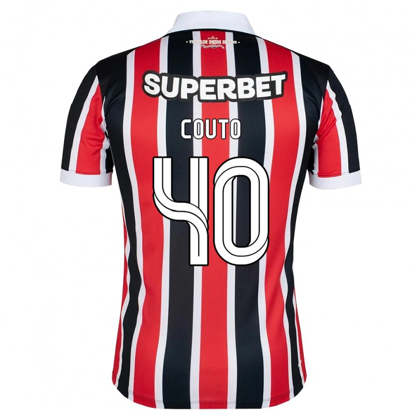 Danxen Criança Camisola Thiago Couto #40 Vermelho Branco Preto Alternativa 2026/27 Camisa