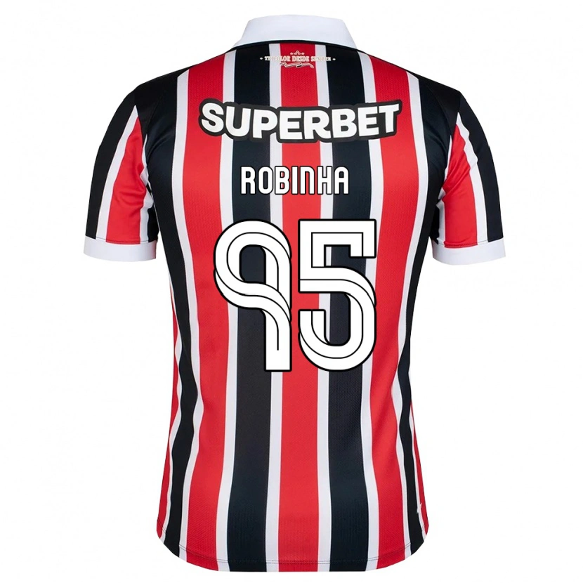 Danxen Criança Camisola Robinha #95 Vermelho Branco Preto Alternativa 2026/27 Camisa