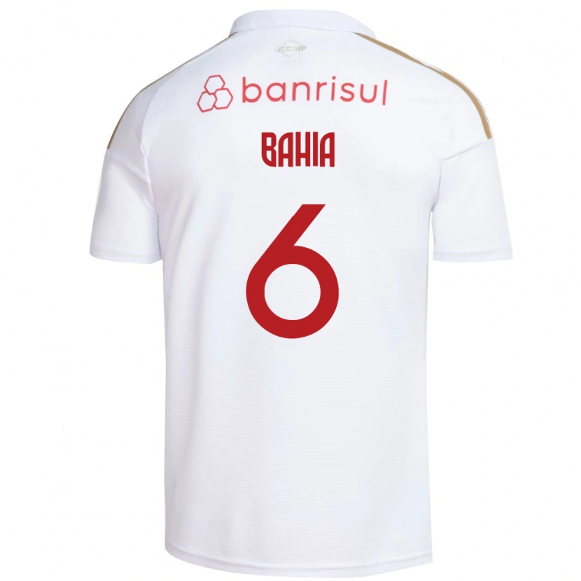 Danxen Criança Camisola Matheus Bahia #6 Branco Vermelho Alternativa 2026/27 Camisa
