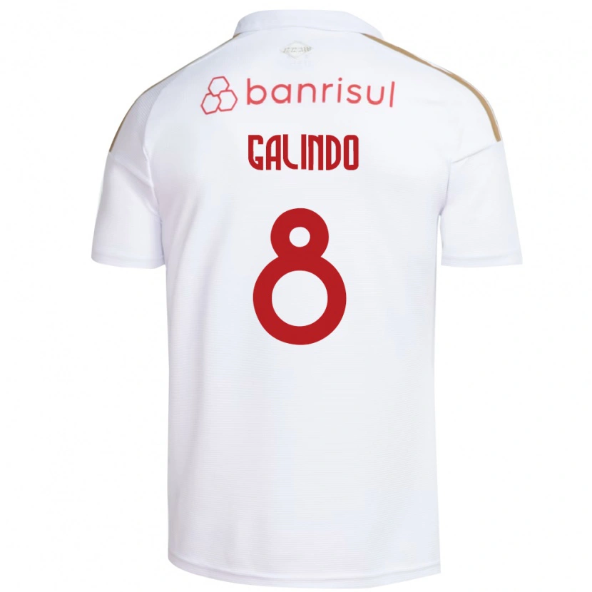 Danxen Criança Camisola João Galindo #8 Branco Vermelho Alternativa 2026/27 Camisa
