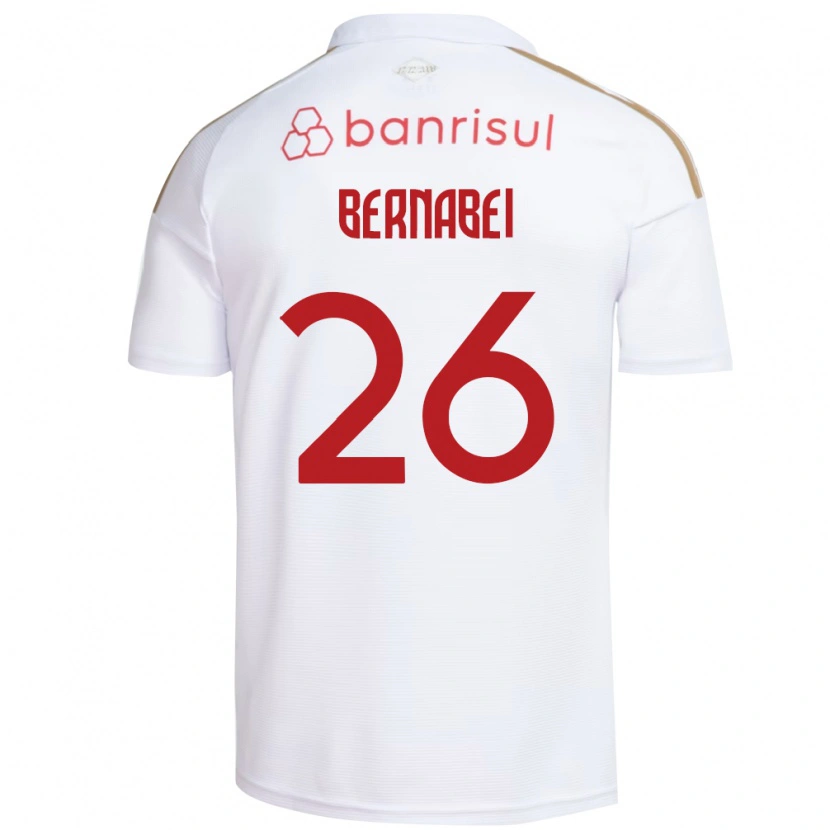 Danxen Criança Camisola Alexandro Bernabei #26 Branco Vermelho Alternativa 2026/27 Camisa