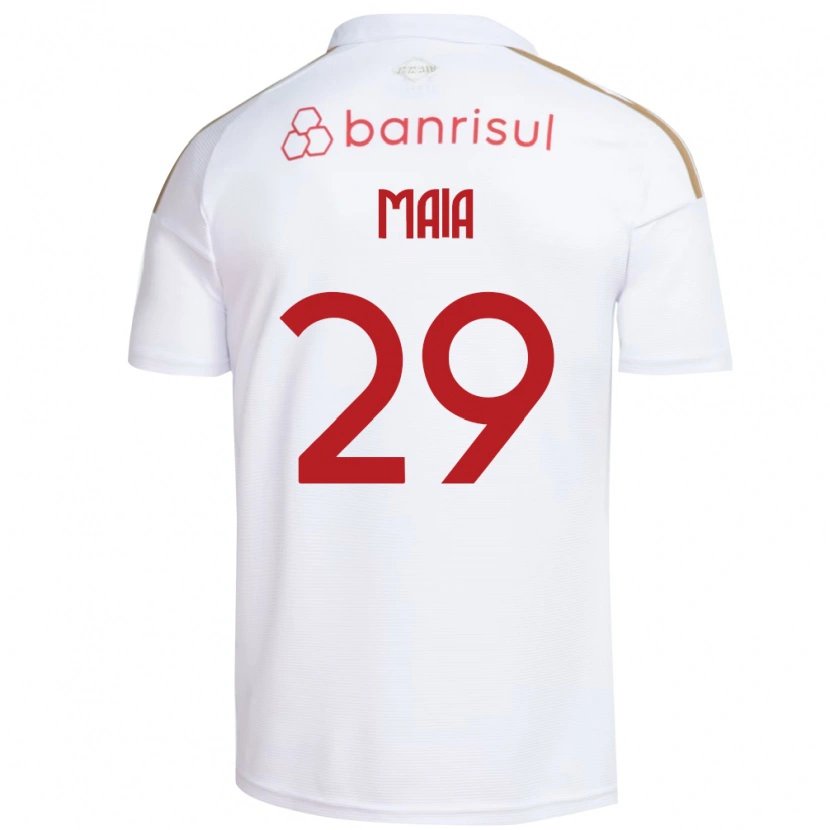 Danxen Criança Camisola Thiago Maia #29 Branco Vermelho Alternativa 2026/27 Camisa