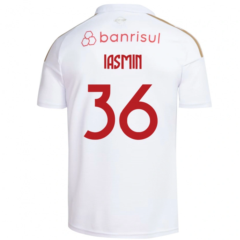 Danxen Criança Camisola Iasmin #36 Branco Vermelho Alternativa 2026/27 Camisa