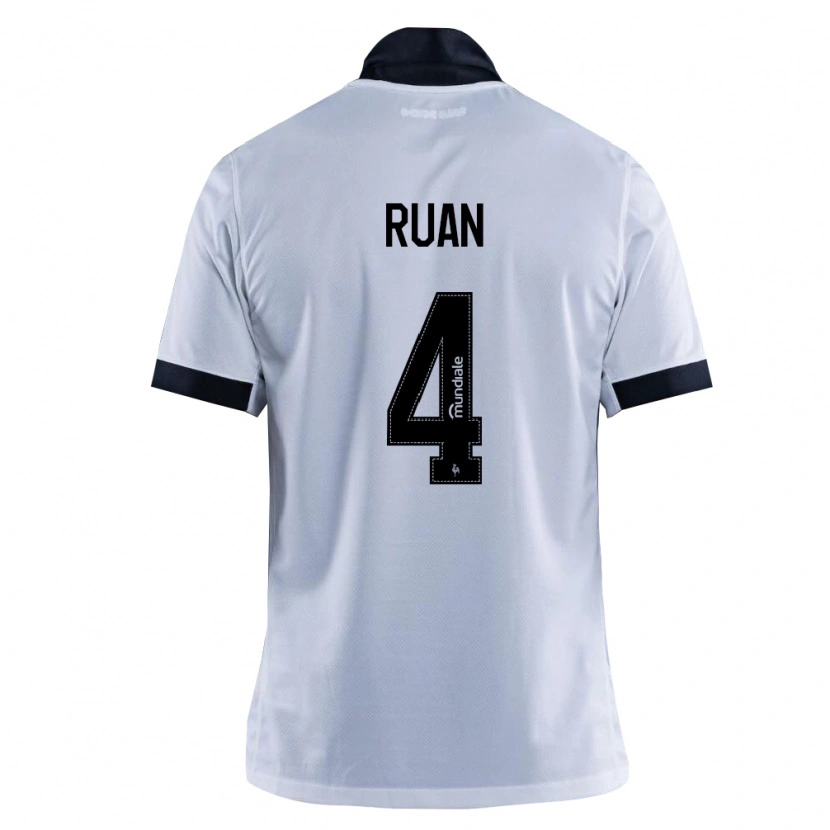 Danxen Criança Camisola Ruan Tressoldi Netto #4 Preto Branco Alternativa 2026/27 Camisa