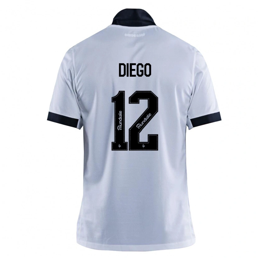 Danxen Criança Camisola Diego #12 Preto Branco Alternativa 2026/27 Camisa