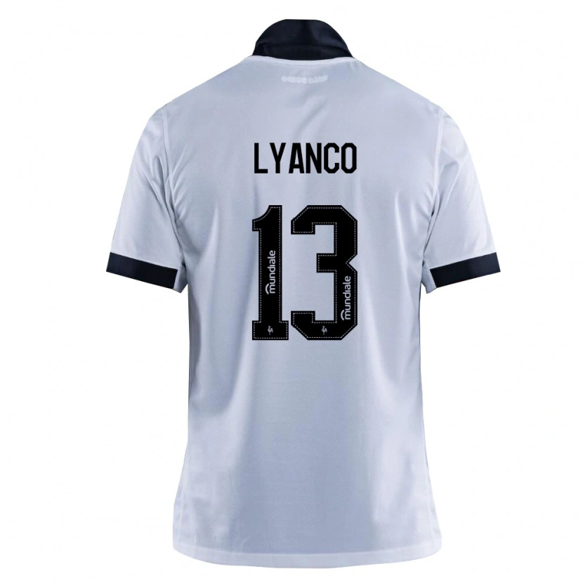 Danxen Criança Camisola Lyanco Evangelista Silveira Neves Vojnović #13 Preto Branco Alternativa 2026/27 Camisa