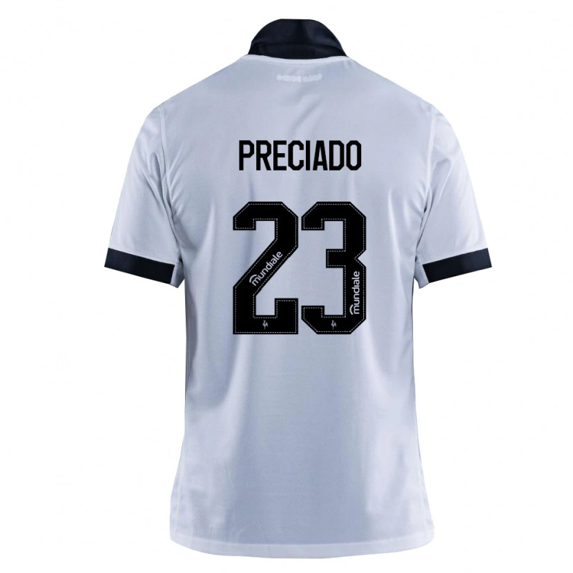 Danxen Criança Camisola Angelo Preciado #23 Preto Branco Alternativa 2026/27 Camisa