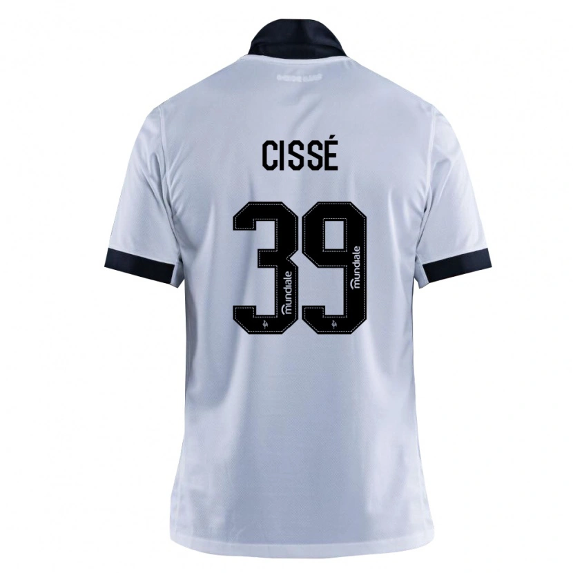 Danxen Criança Camisola Mamady Cissé #39 Preto Branco Alternativa 2026/27 Camisa