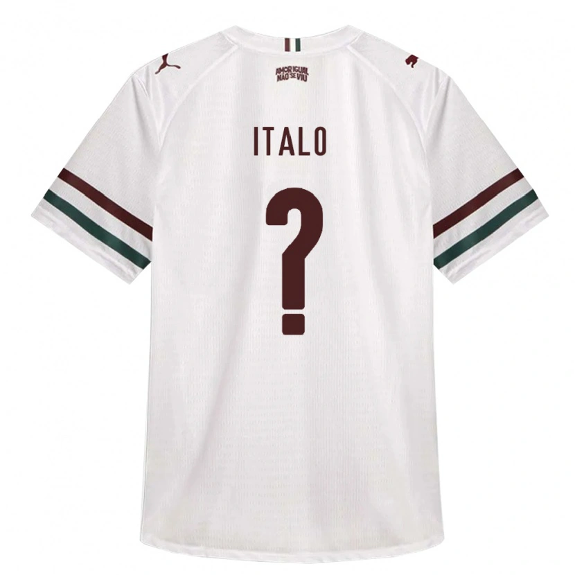 Danxen Criança Camisola Italo Vinicius Soares Da Silva Lopes #0 Branco Verde Borgonha Alternativa 2026/27 Camisa