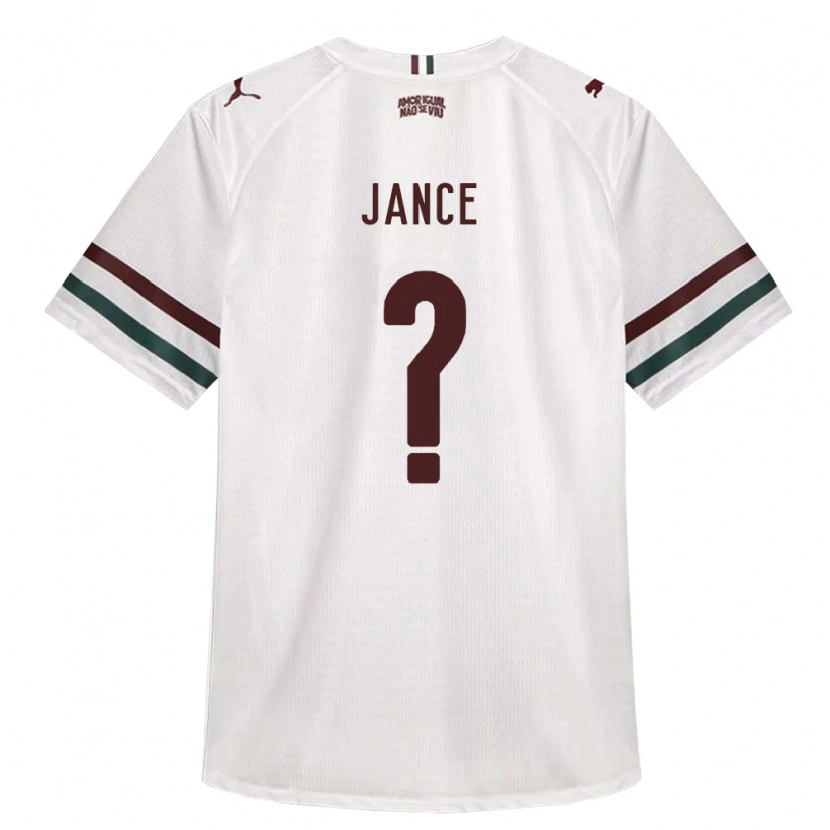 Danxen Criança Camisola Léo Jance #0 Branco Verde Borgonha Alternativa 2026/27 Camisa