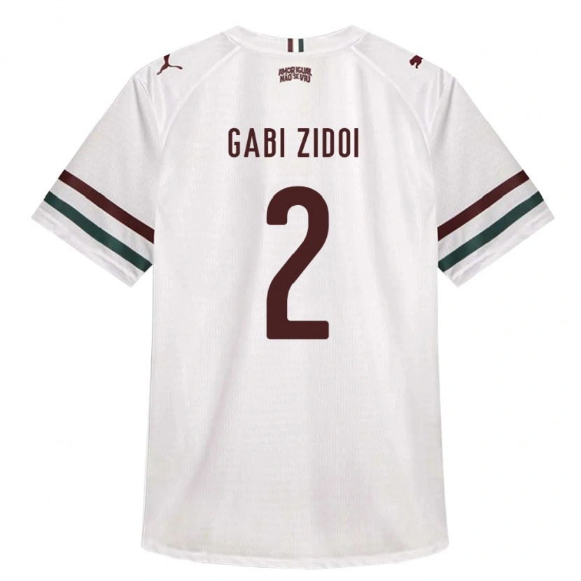 Danxen Criança Camisola Gabi Zidoi #2 Branco Verde Borgonha Alternativa 2026/27 Camisa