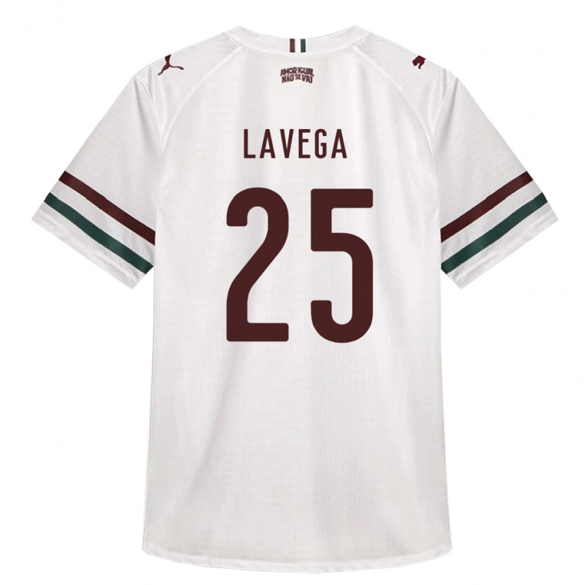 Danxen Criança Camisola Joaquín Lavega #25 Branco Verde Borgonha Alternativa 2026/27 Camisa