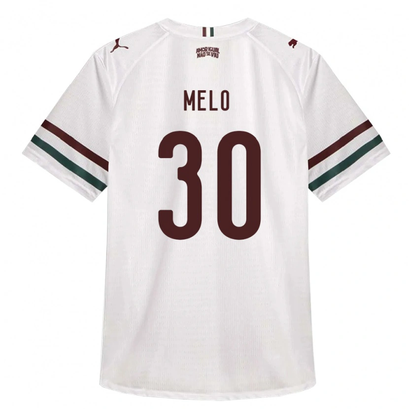 Danxen Criança Camisola Felipe Melo #30 Branco Verde Borgonha Alternativa 2026/27 Camisa