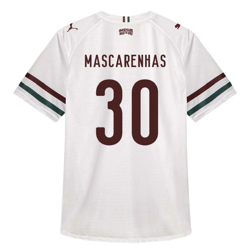 Danxen Criança Camisola Matheus Mascarenhas #30 Branco Verde Borgonha Alternativa 2026/27 Camisa