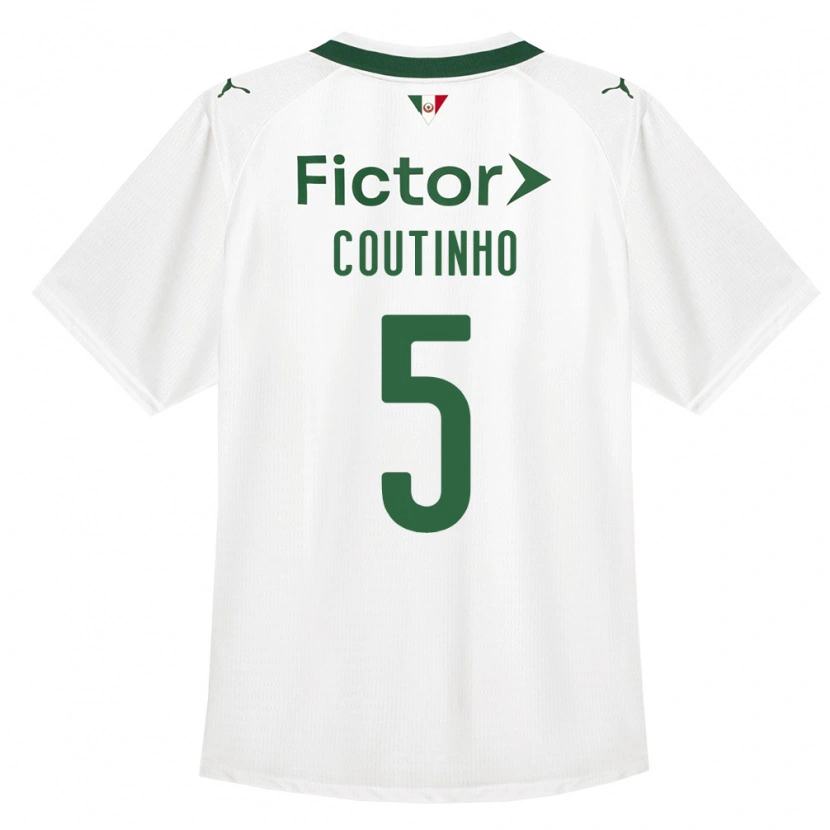 Danxen Criança Camisola Rafael Coutinho #5 Verde Branco Alternativa 2026/27 Camisa