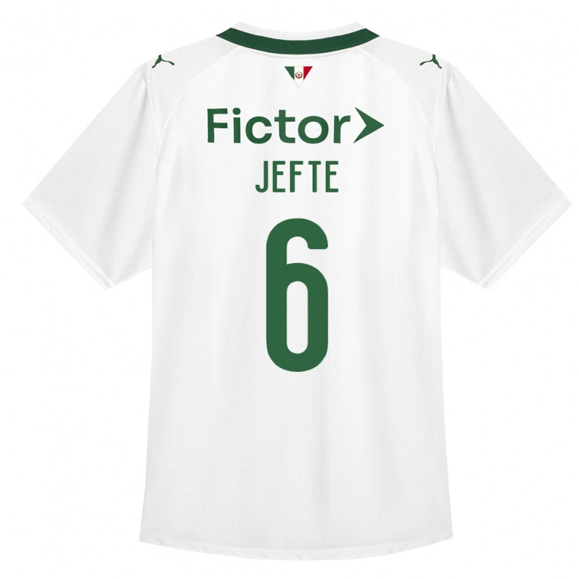 Danxen Criança Camisola Jefté Vital Da Silva Dias #6 Verde Branco Alternativa 2026/27 Camisa